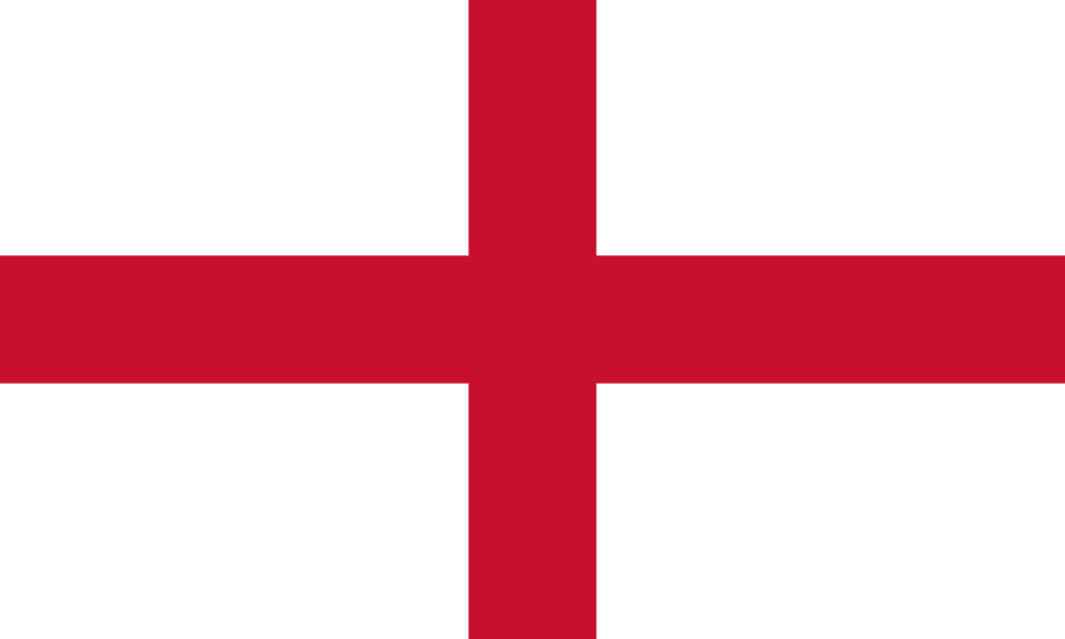 Flag of England: red St George's Cross on white